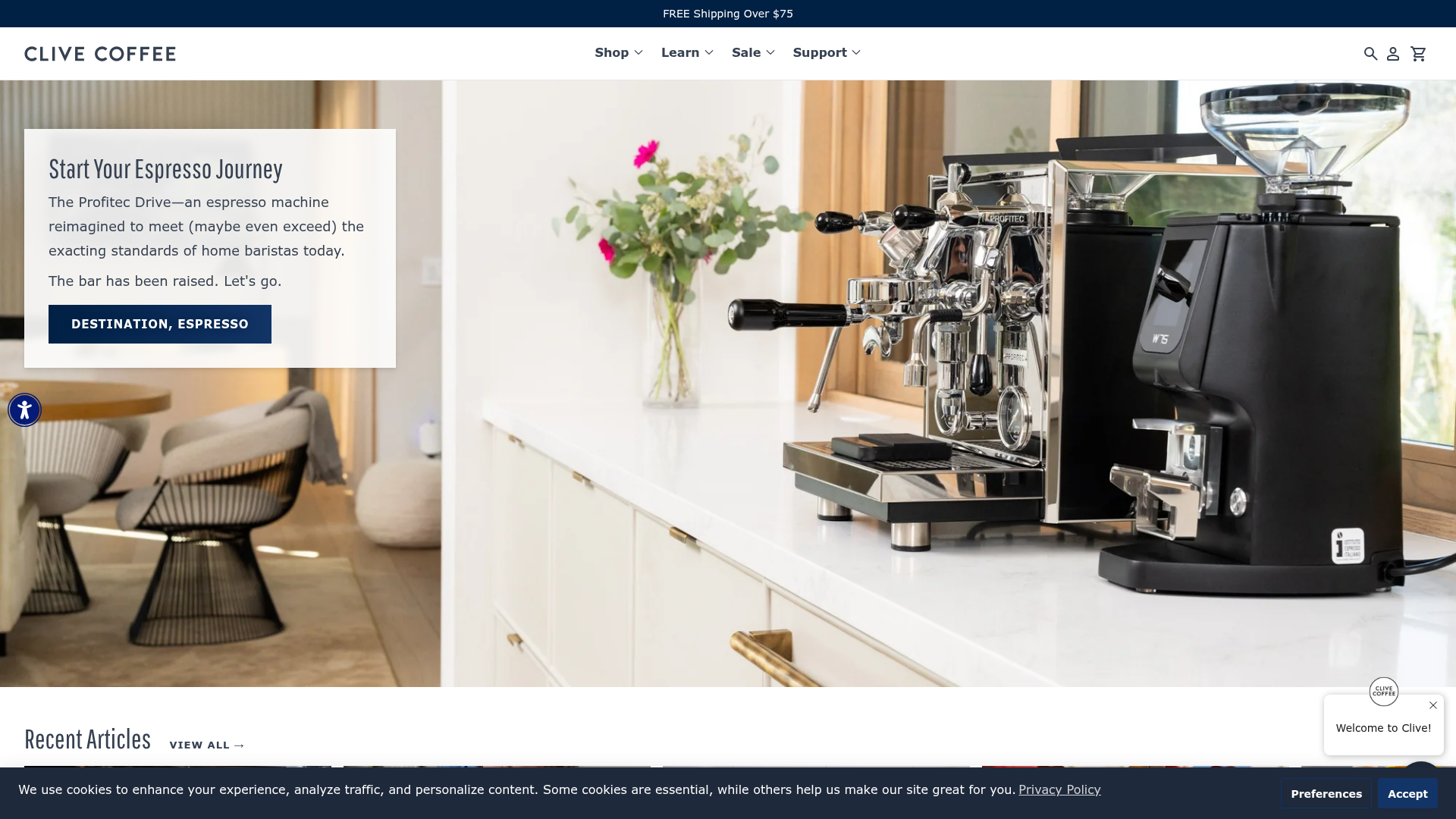 2. Clive Coffee, Coffee School Homepage